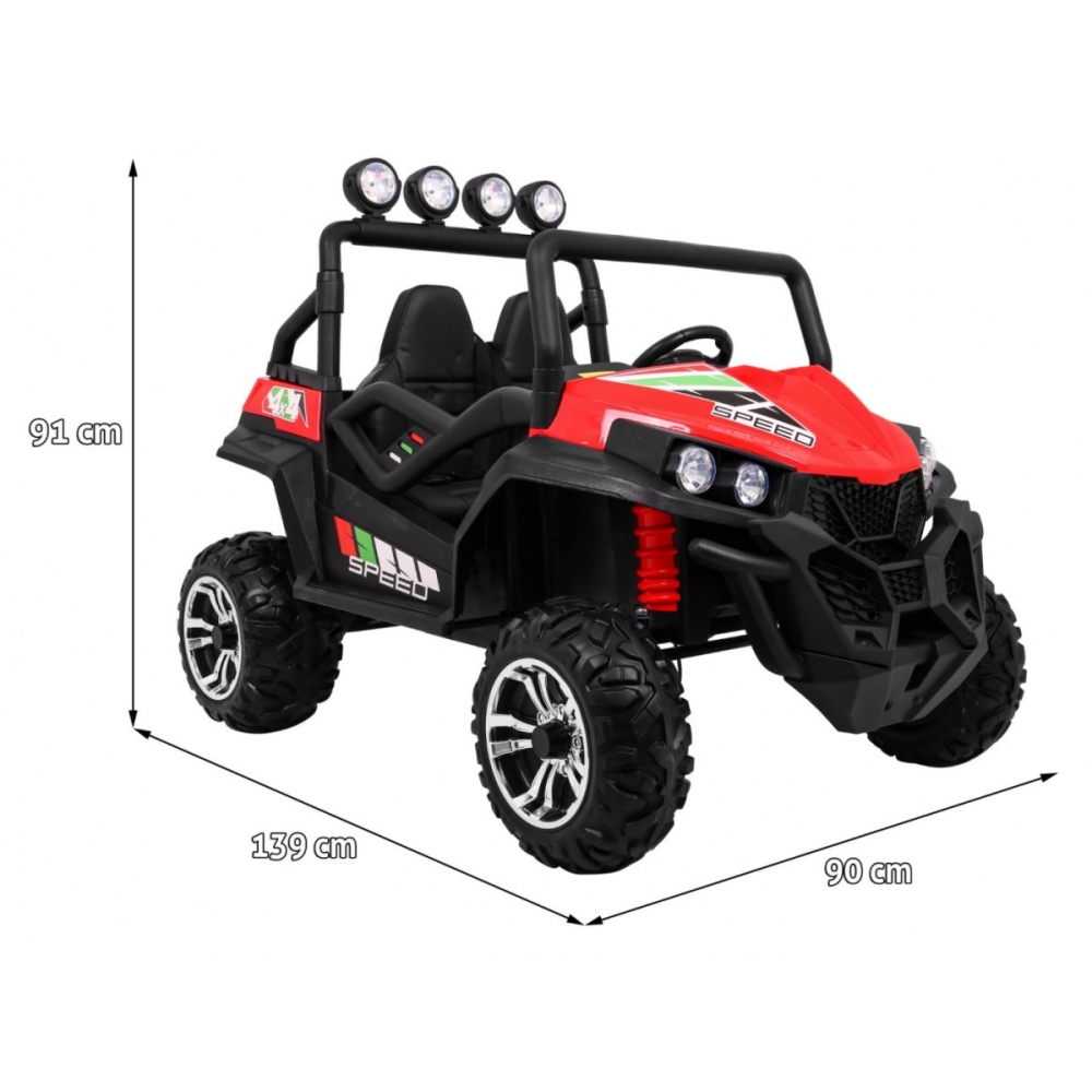 Elektrinis Buggy Grand Lift 4x4, Red-Elektromobiliai vaikams, Keturračiai ir bagiai-e-vaikas