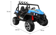 Terenowe Grand Buggy Lift dla dzieci Niebieski + Napęd 4x4 + Pilot + Bagażnik + Radio MP3 + LED