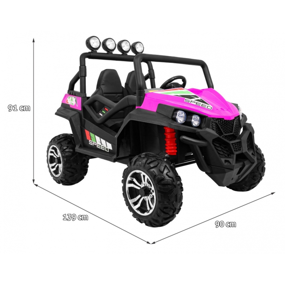 Elektrinis Buggy Grand Lift 4x4, Pink-Elektromobiliai vaikams, Keturračiai ir bagiai-e-vaikas