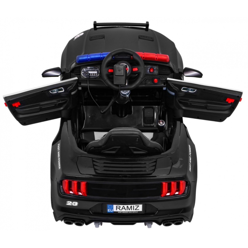 Elektromobilis GT Sport Policija, Black-Elektromobiliai vaikams, Mašinos-e-vaikas