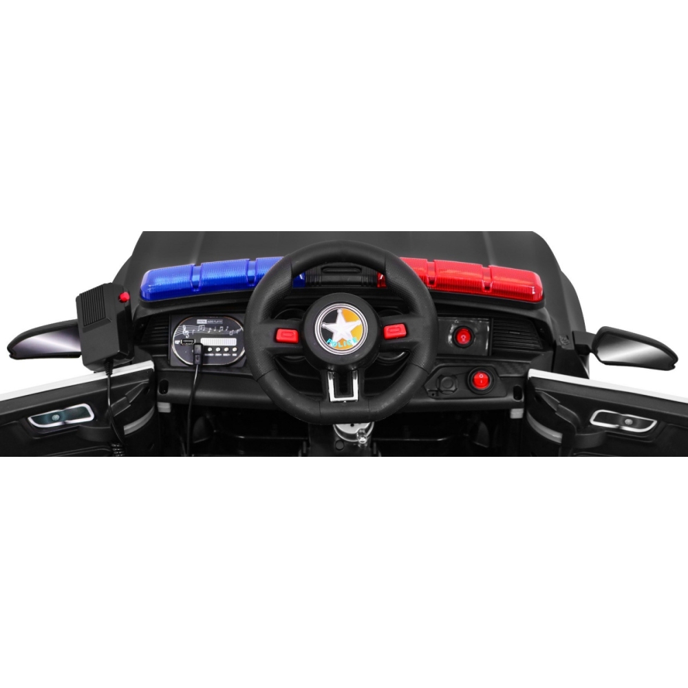 Elektromobilis GT Sport Policija, Black-Elektromobiliai vaikams, Mašinos-e-vaikas