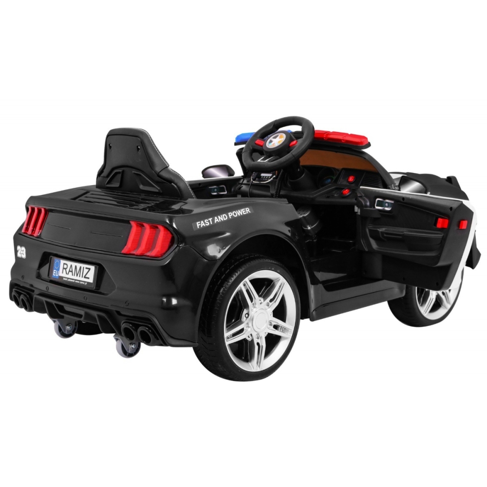Elektromobilis GT Sport Policija, Black-Elektromobiliai vaikams, Mašinos-e-vaikas