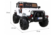 Elektromobilis Jeep All Terrain, baltas-Elektromobiliai vaikams, Visureigiai-e-vaikas