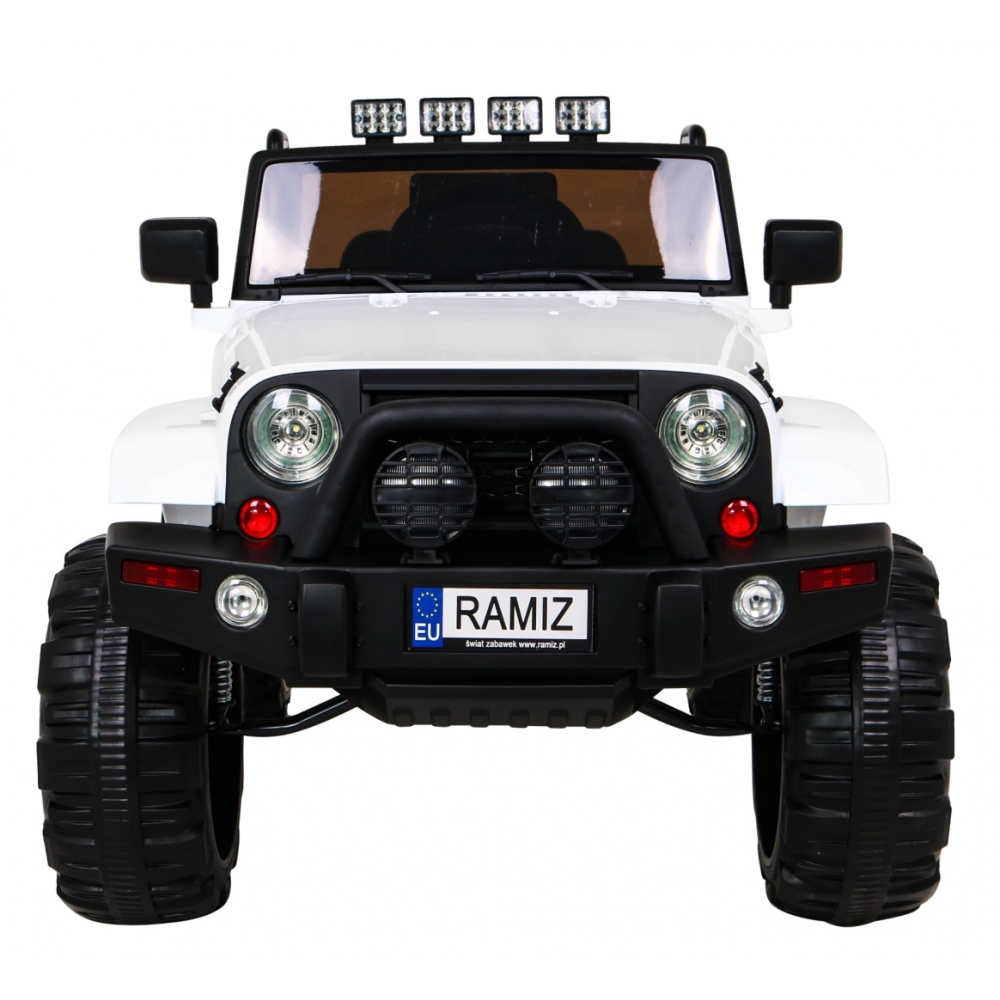Elektromobilis Jeep All Terrain, baltas-Elektromobiliai vaikams, Visureigiai-e-vaikas