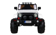 Auto na akumulator All Terrain dla dzieci Biały Terenówka typu jeep + Pilot + Światła Dźwięki