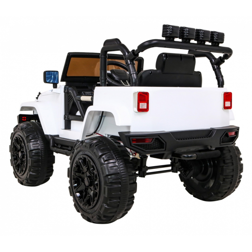 Elektromobilis Jeep All Terrain, baltas-Elektromobiliai vaikams, Visureigiai-e-vaikas
