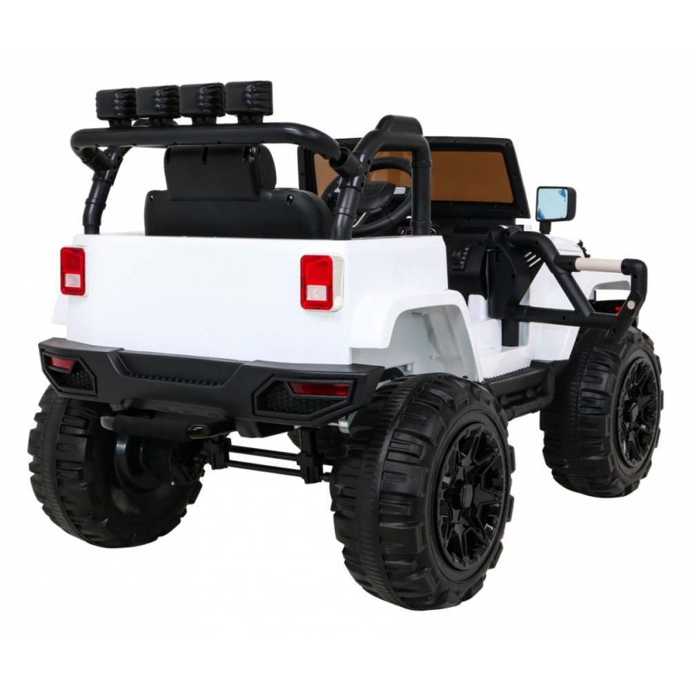 Elektromobilis Jeep All Terrain, baltas-Elektromobiliai vaikams, Visureigiai-e-vaikas