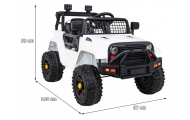 Elektromobilis Jeep Dark Night, White-Elektromobiliai vaikams, Visureigiai-e-vaikas