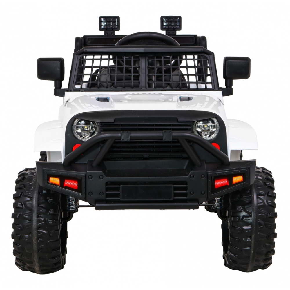 Elektromobilis Jeep Dark Night, White-Elektromobiliai vaikams, Visureigiai-e-vaikas