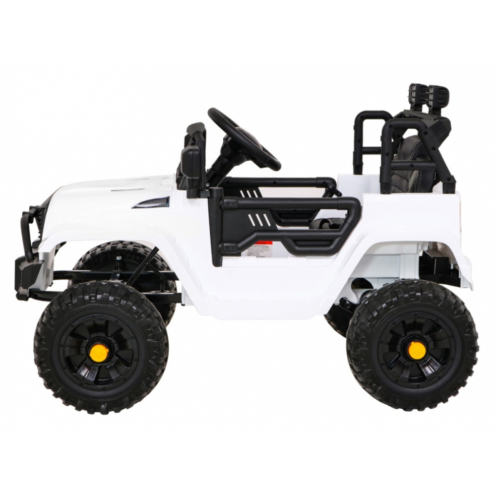 Elektromobilis Jeep Dark Night, White-Elektromobiliai vaikams, Visureigiai-e-vaikas