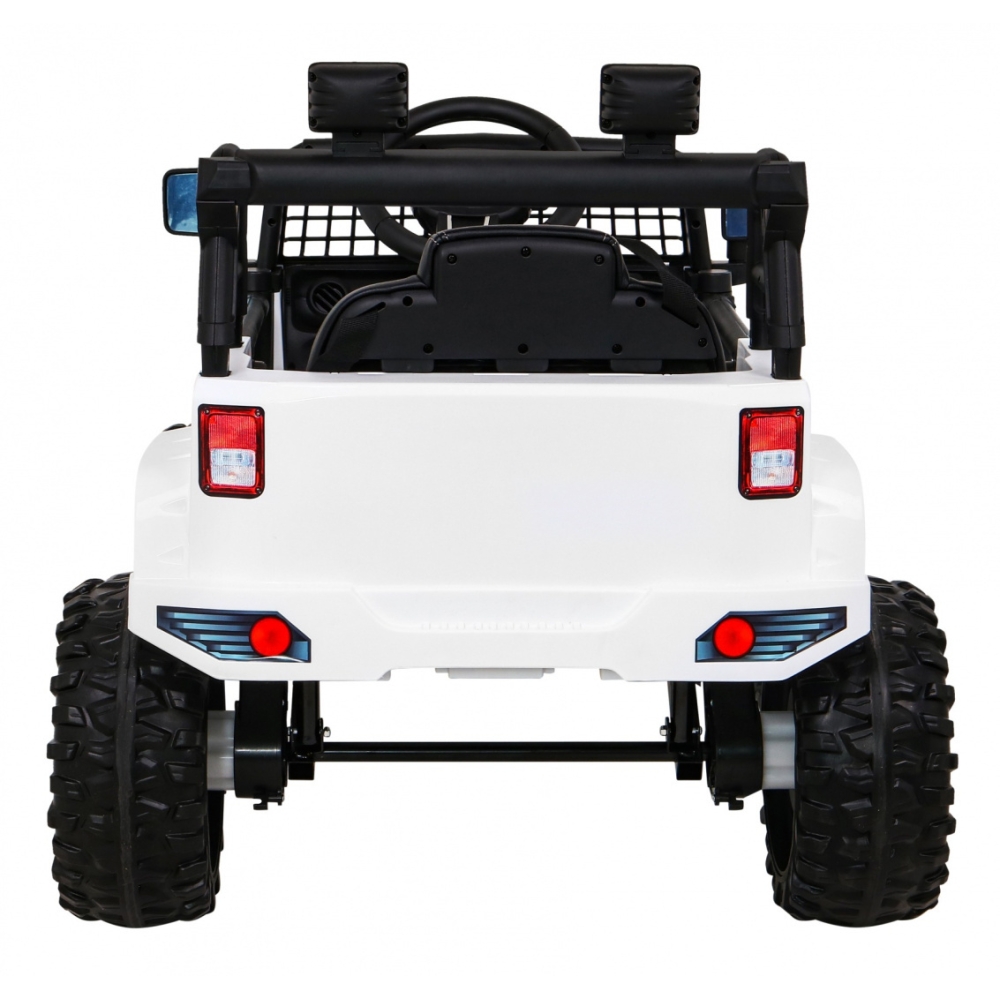 Elektromobilis Jeep Dark Night, White-Elektromobiliai vaikams, Visureigiai-e-vaikas