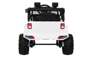 Autko Jeep Dark Night na akumulator dla dzieci Biały + Wolny Start + EVA + Audio LED