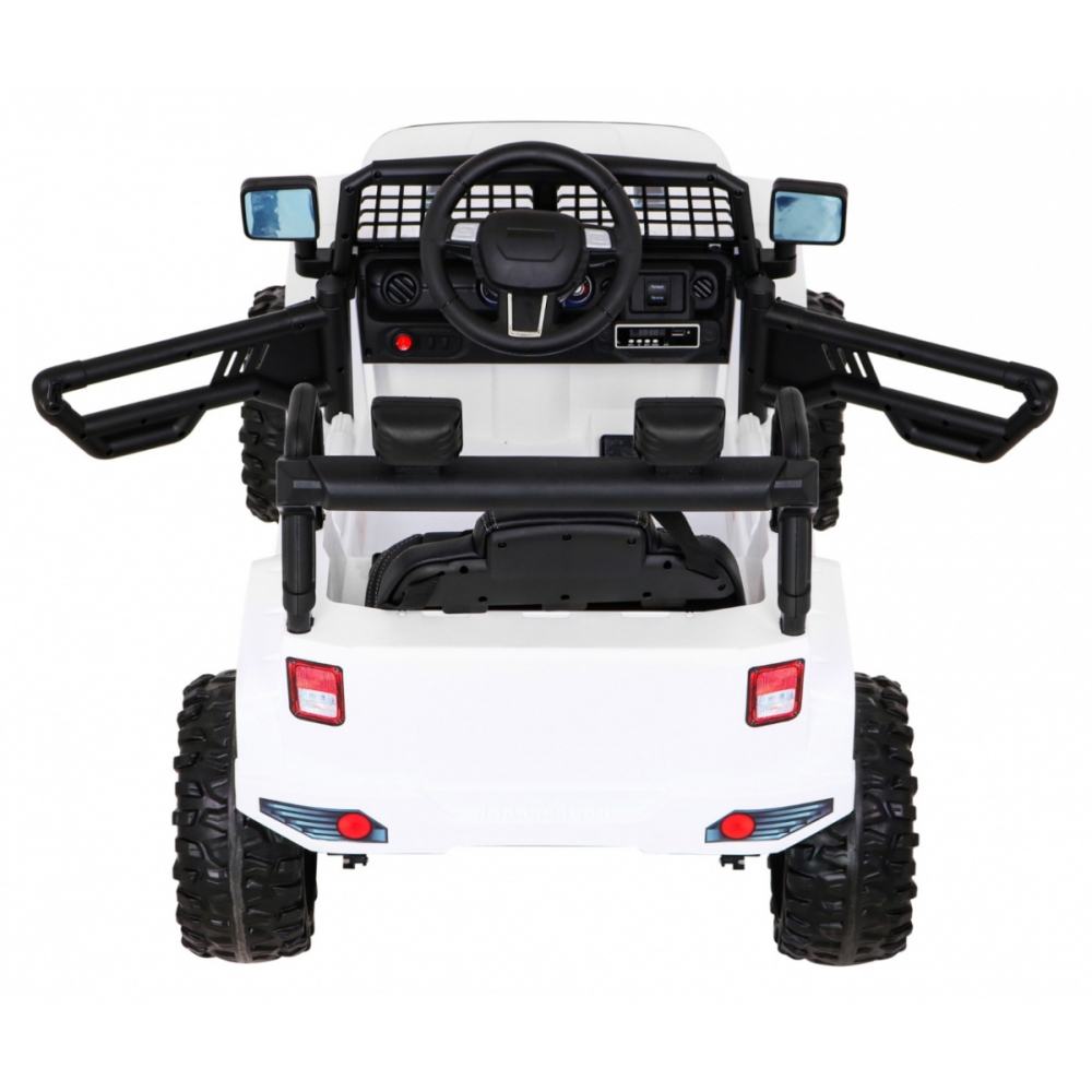Elektromobilis Jeep Dark Night, White-Elektromobiliai vaikams, Visureigiai-e-vaikas