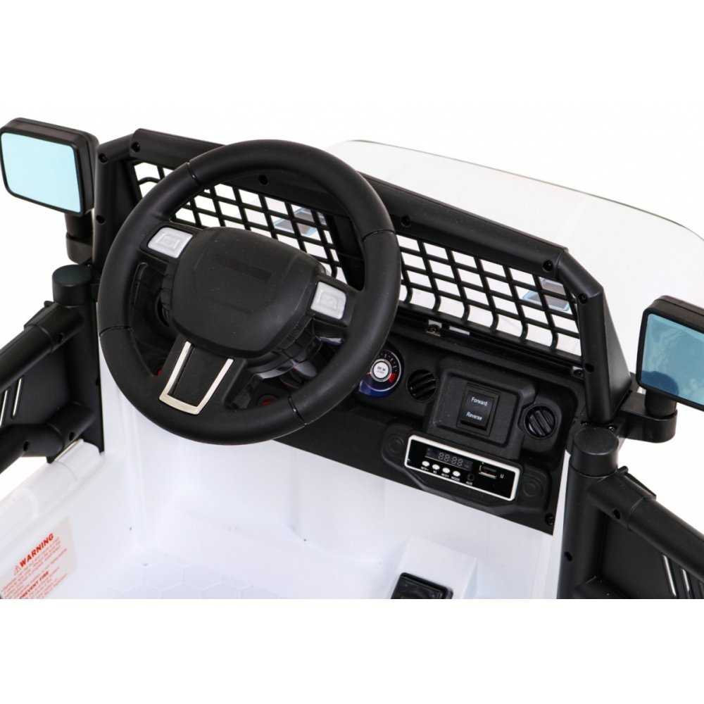 Elektromobilis Jeep Dark Night, White-Elektromobiliai vaikams, Visureigiai-e-vaikas
