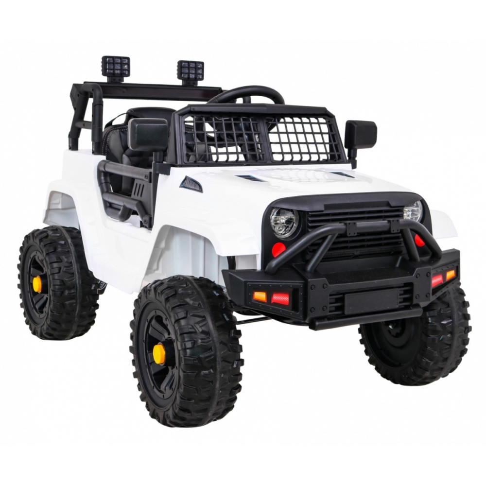 Elektromobilis Jeep Dark Night, White-Elektromobiliai vaikams, Visureigiai-e-vaikas