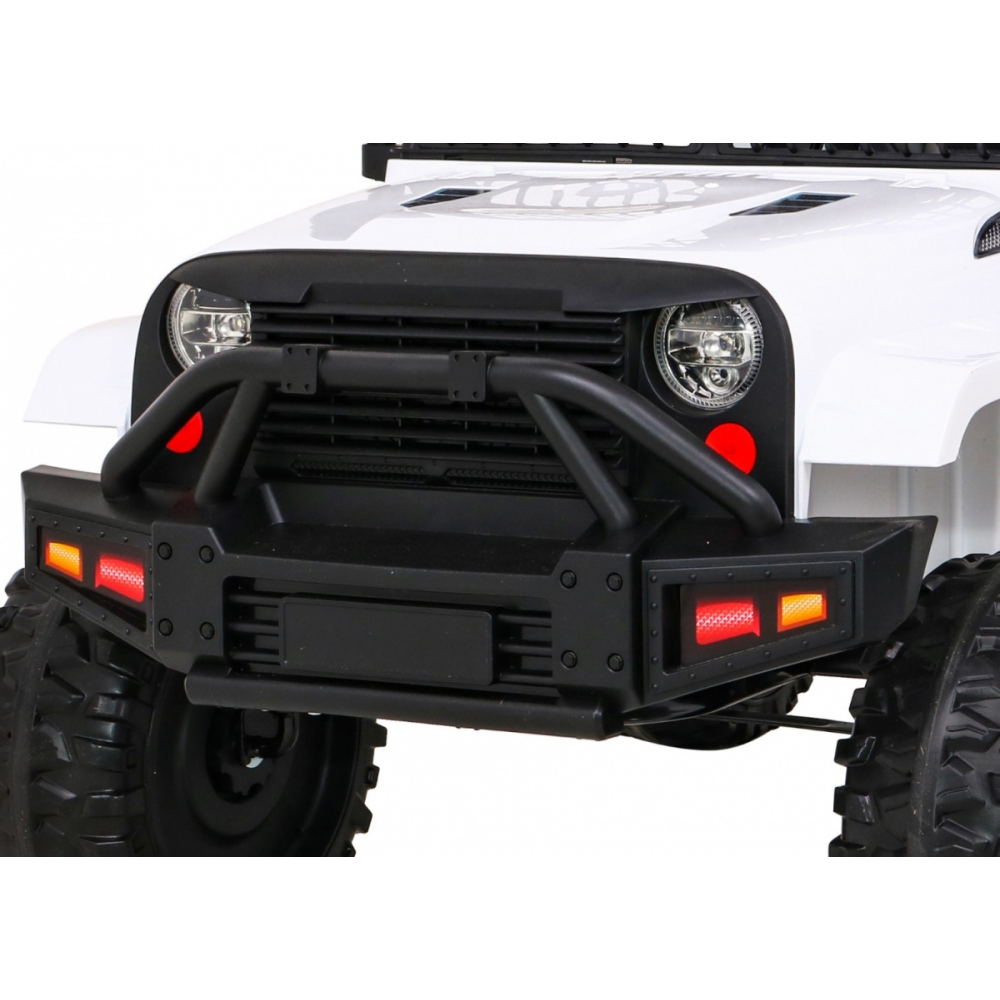 Elektromobilis Jeep Dark Night, White-Elektromobiliai vaikams, Visureigiai-e-vaikas