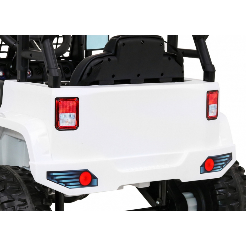 Elektromobilis Jeep Dark Night, White-Elektromobiliai vaikams, Visureigiai-e-vaikas