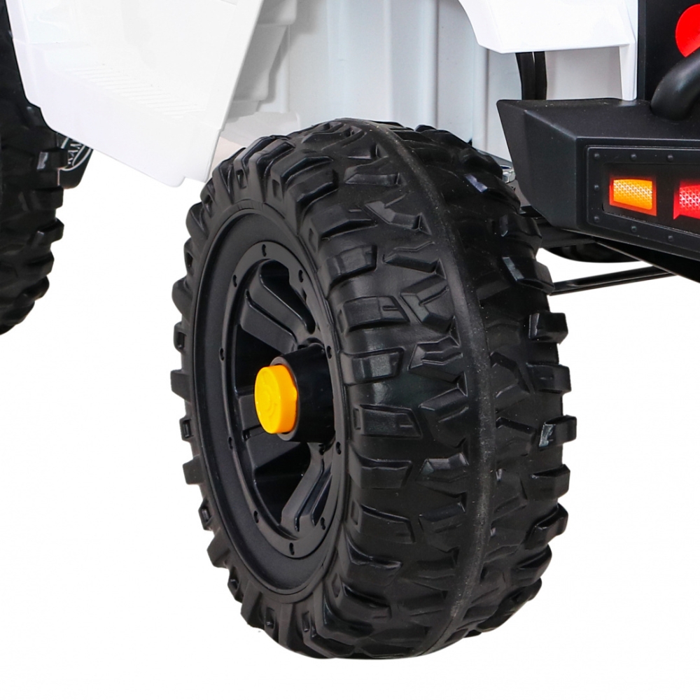 Elektromobilis Jeep Dark Night, White-Elektromobiliai vaikams, Visureigiai-e-vaikas