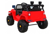 Autko Jeep Dark Night na akumulator dla dzieci Czerwony + Wolny Start + EVA + Audio LED