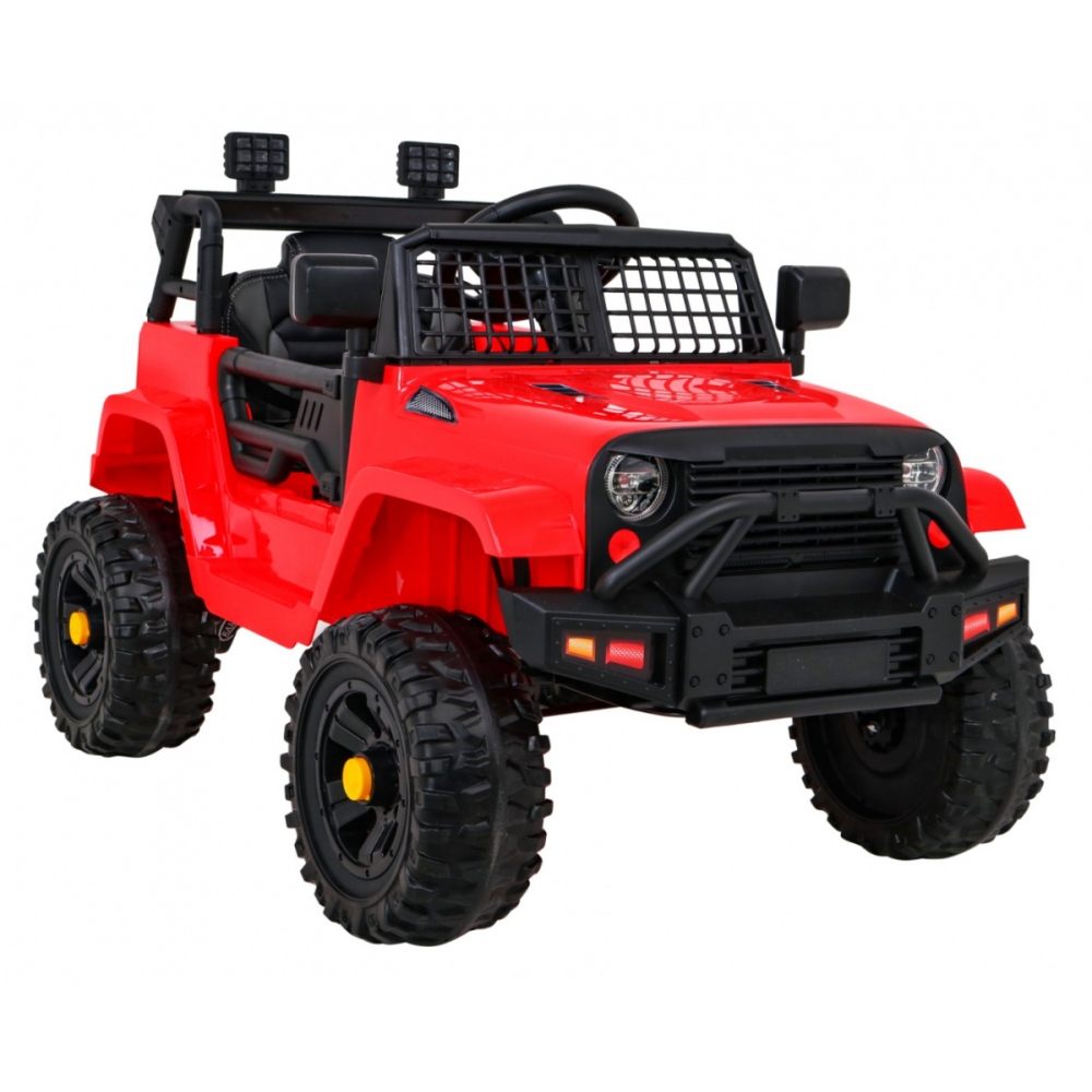 Elektromobilis Jeep Dark Night, Red-Elektromobiliai vaikams, Visureigiai-e-vaikas