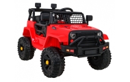 Autko Jeep Dark Night na akumulator dla dzieci Czerwony + Wolny Start + EVA + Audio LED