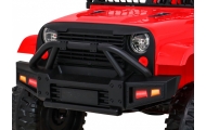 Autko Jeep Dark Night na akumulator dla dzieci Czerwony + Wolny Start + EVA + Audio LED