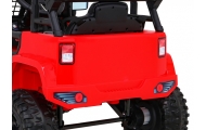 Autko Jeep Dark Night na akumulator dla dzieci Czerwony + Wolny Start + EVA + Audio LED