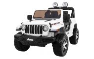 Jeep Wrangler Rubicon na akumulator dla dzieci Biały + Pilot