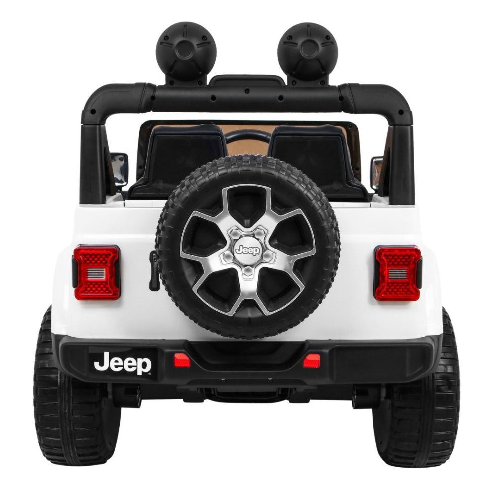Elektromobilis Jeep Wrangler Rubicon, White-Elektromobiliai vaikams, Visureigiai-e-vaikas