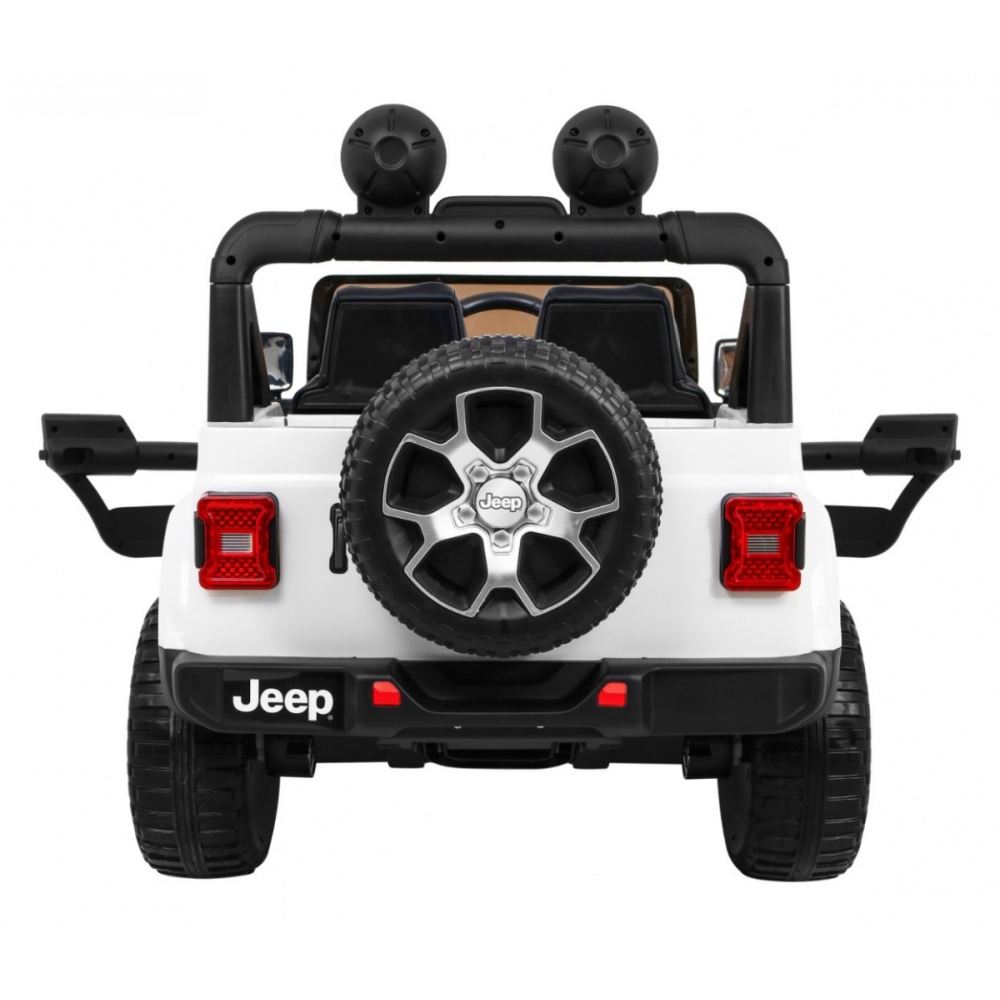 Jeep Wrangler Rubicon na akumulator dla dzieci Biały + Pilot