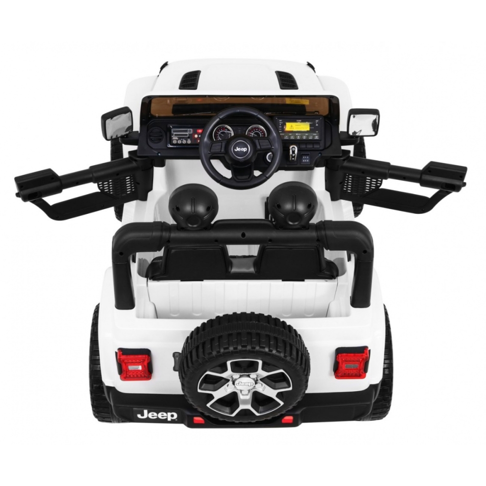 Jeep Wrangler Rubicon na akumulator dla dzieci Biały + Pilot