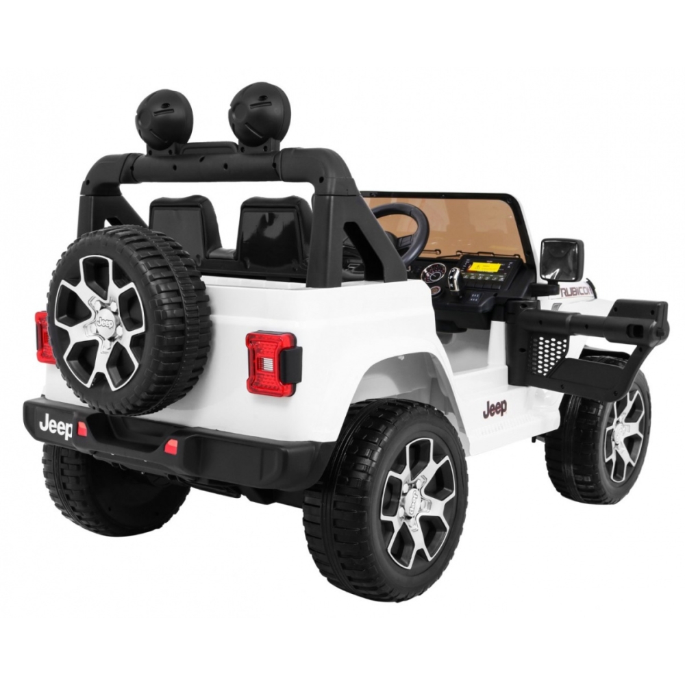 Jeep Wrangler Rubicon na akumulator dla dzieci Biały + Pilot