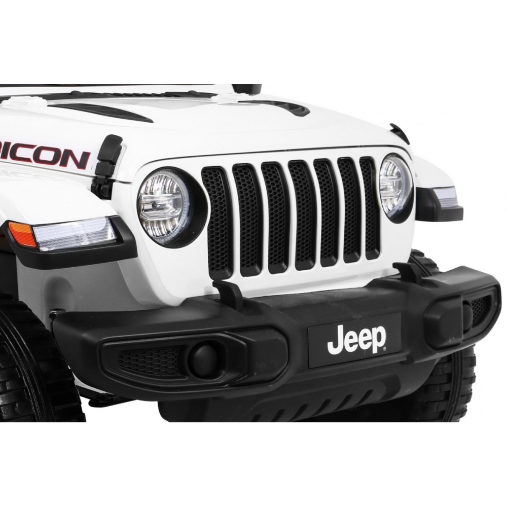 Jeep Wrangler Rubicon na akumulator dla dzieci Biały + Pilot
