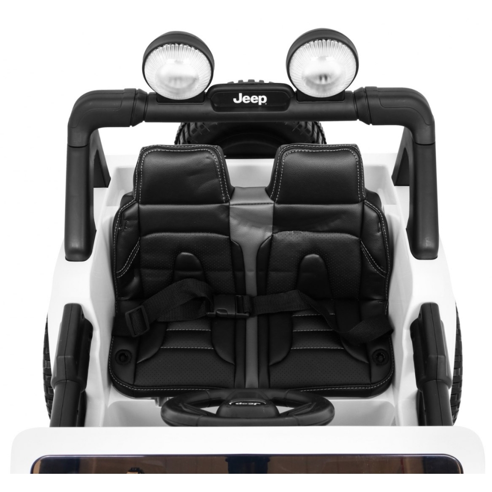 Jeep Wrangler Rubicon na akumulator dla dzieci Biały + Pilot