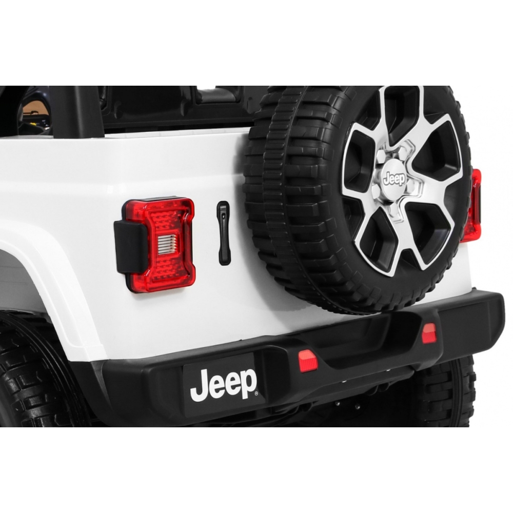 Jeep Wrangler Rubicon na akumulator dla dzieci Biały + Pilot
