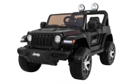 Jeep Wrangler Rubicon na akumulator dla dzieci Czarny + Pilot + Radio MP3 LED + Koła EVA