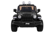 Jeep Wrangler Rubicon na akumulator dla dzieci Czarny + Pilot + Radio MP3 LED + Koła EVA