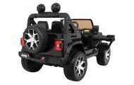 Jeep Wrangler Rubicon na akumulator dla dzieci Czarny + Pilot + Radio MP3 LED + Koła EVA