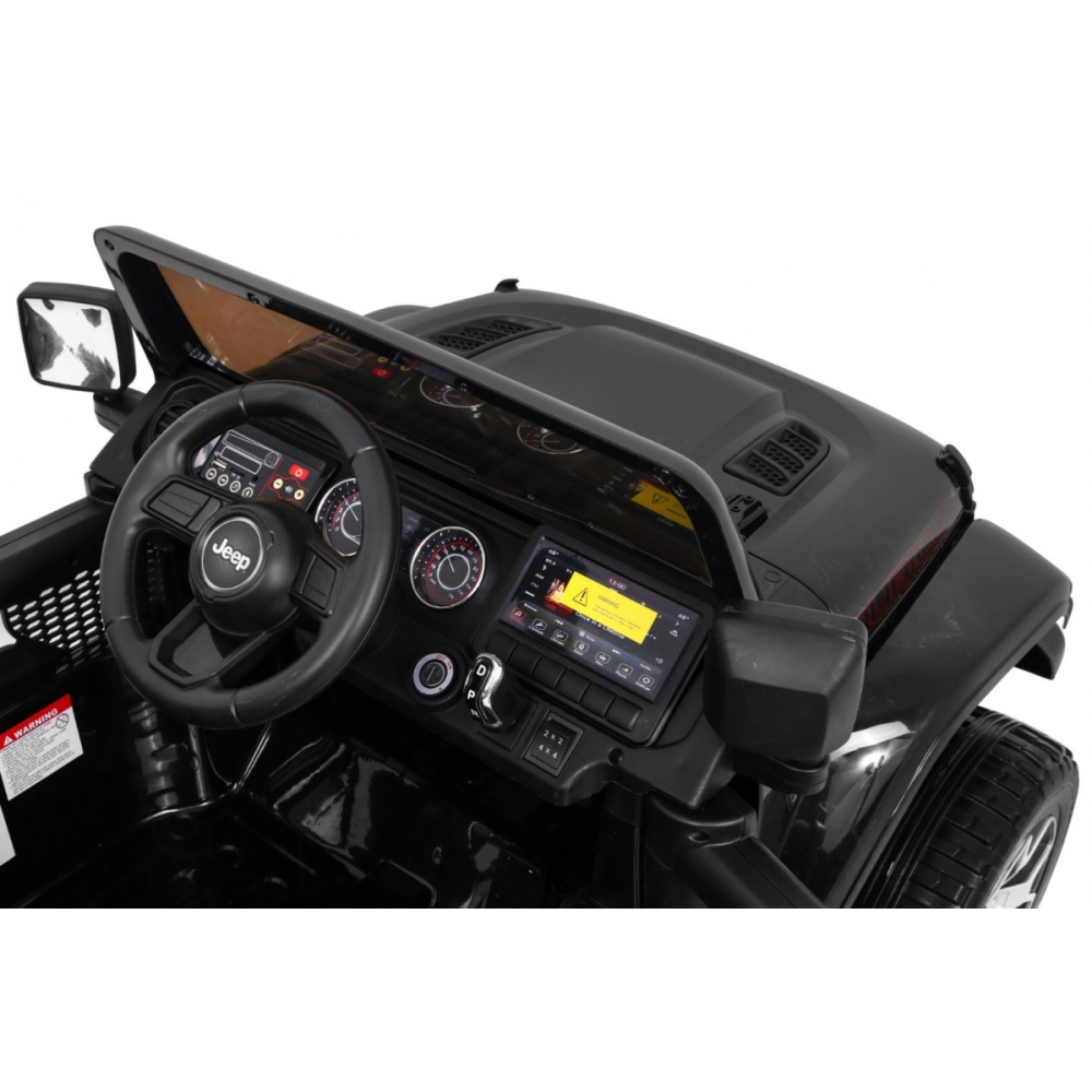 Elektromobilis Jeep Wrangler Rubicon, Black-Elektromobiliai vaikams, Visureigiai-e-vaikas