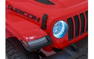Jeep Wrangler Rubicon na akumulator dla dzieci Czerwony + Pilot + Radio MP3 LED + Koła EVA