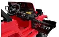 Jeep Wrangler Rubicon na akumulator dla dzieci Czerwony + Pilot + Radio MP3 LED + Koła EVA