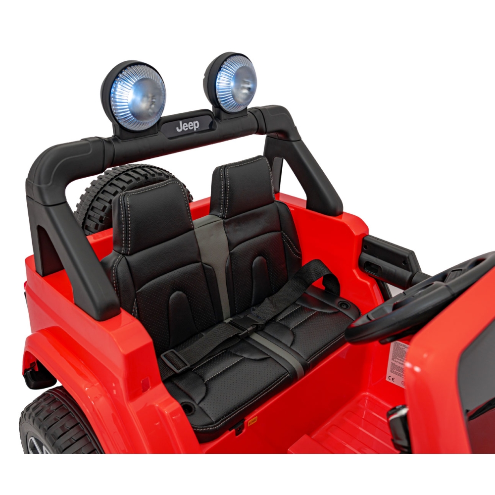 Elektromobilis Jeep Wrangler Rubicon, Red-Elektromobiliai vaikams, Visureigiai-e-vaikas