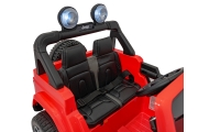 Jeep Wrangler Rubicon na akumulator dla dzieci Czerwony + Pilot + Radio MP3 LED + Koła EVA