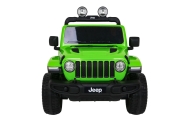 Jeep Wrangler Rubicon na akumulator dla dzieci Zielony + Pilot + Radio MP3 LED + Koła EVA