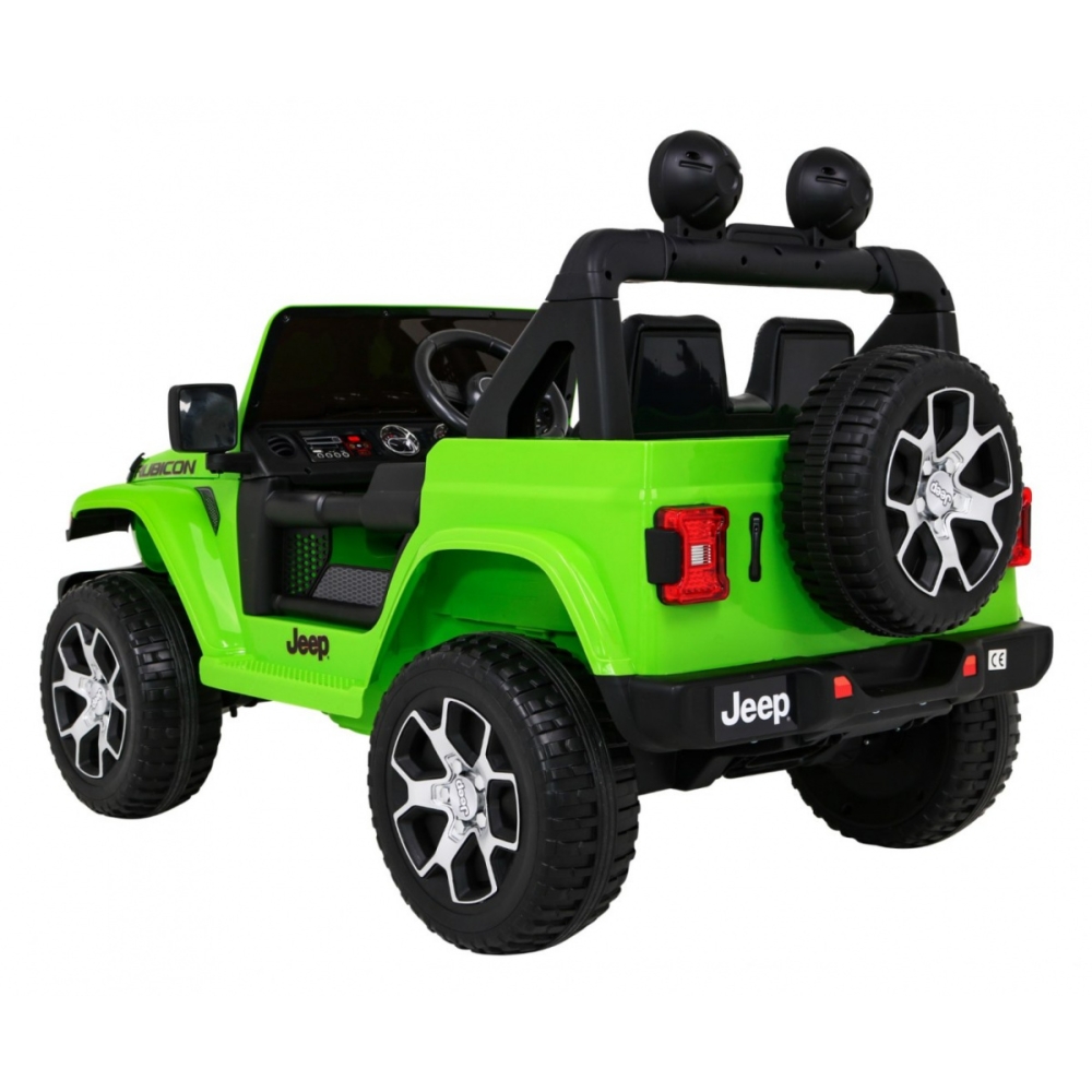 Elektromobilis Jeep Wrangler Rubicon, Green-Elektromobiliai vaikams, Visureigiai-e-vaikas