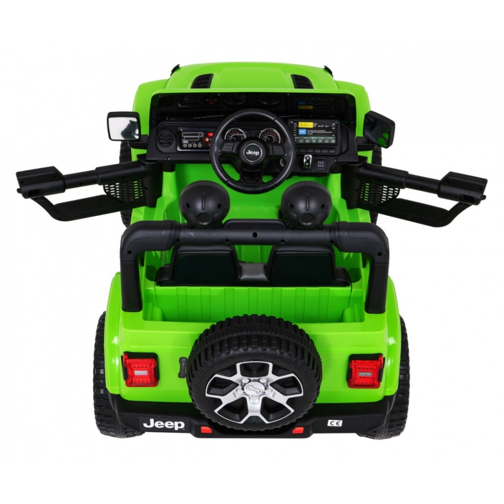 Elektromobilis Jeep Wrangler Rubicon, Green-Elektromobiliai vaikams, Visureigiai-e-vaikas
