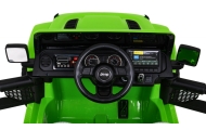 Jeep Wrangler Rubicon na akumulator dla dzieci Zielony + Pilot + Radio MP3 LED + Koła EVA
