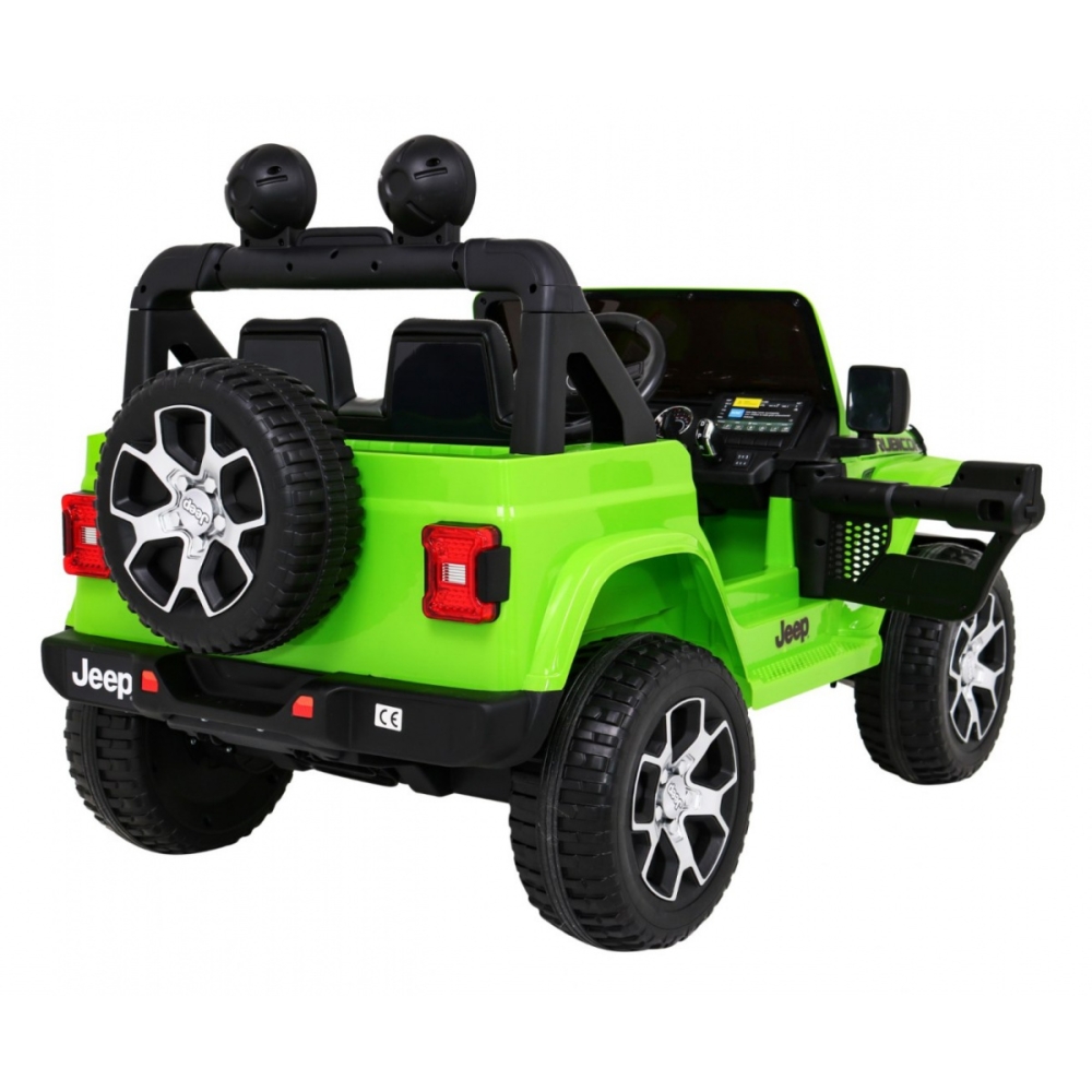 Elektromobilis Jeep Wrangler Rubicon, Green-Elektromobiliai vaikams, Visureigiai-e-vaikas