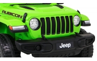 Jeep Wrangler Rubicon na akumulator dla dzieci Zielony + Pilot + Radio MP3 LED + Koła EVA