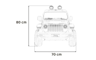Jeep Wrangler Rubicon na akumulator dla dzieci Zielony + Pilot + Radio MP3 LED + Koła EVA